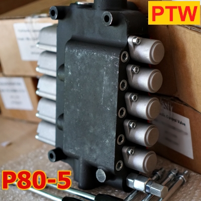 ไฮโดรลิคคอนโทรนวาวร์(6หุน) PTW P80-5 (5แกน)(80L.)(3,000-4,600PSI)