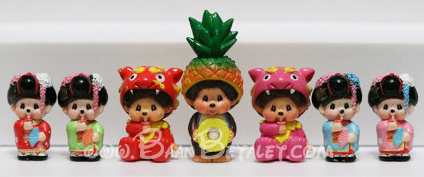 โมเดลลิงน้อยมอนจิจิจิ๋ว 7 ตัว (Monchhichi)