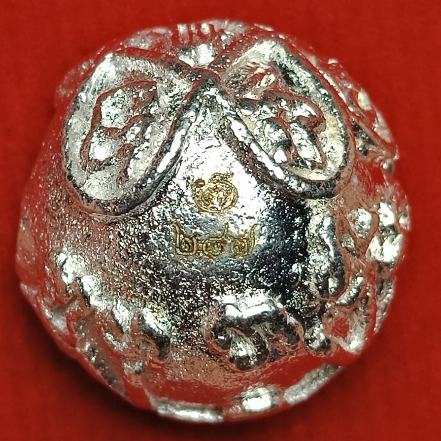 ลูกอมโคตรเศรษฐี เนื้อสัมฤทธิ์ชุบเงิน หลวงพ่อหวั่น วัดคลองคูณ รุ่นสารพัดนึก