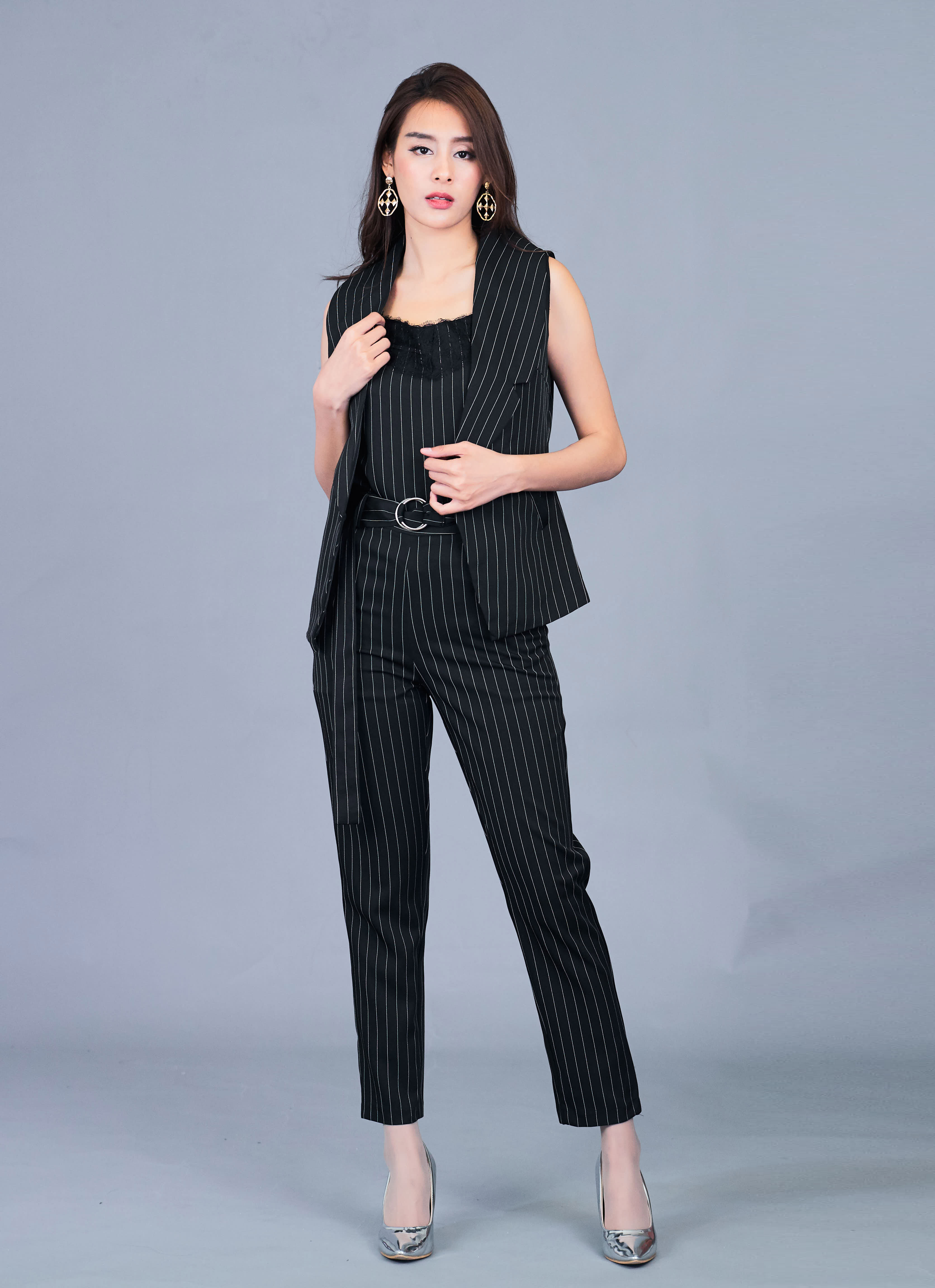 ชุดสูทผู้หญิงแขนกุดล เซ็ท3ชิ้น no.5230