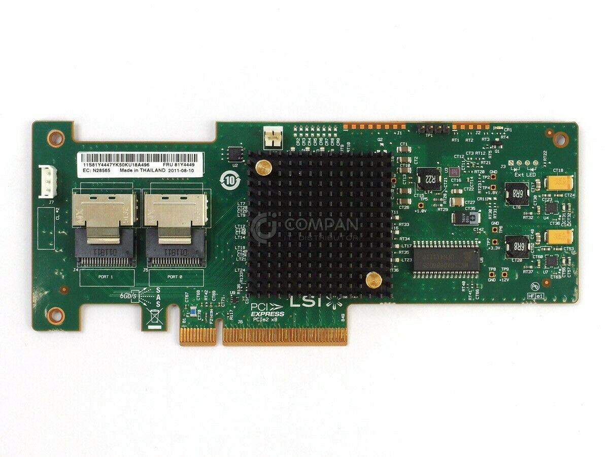 LSI SAS9223-8i IBM ServeRAID M1115 SAS SATA RAID Card 81Y4449 สินค้ารับประกัน โดย บริษัท อะไหล่เซิร์ฟเวอร์ จำกัด.