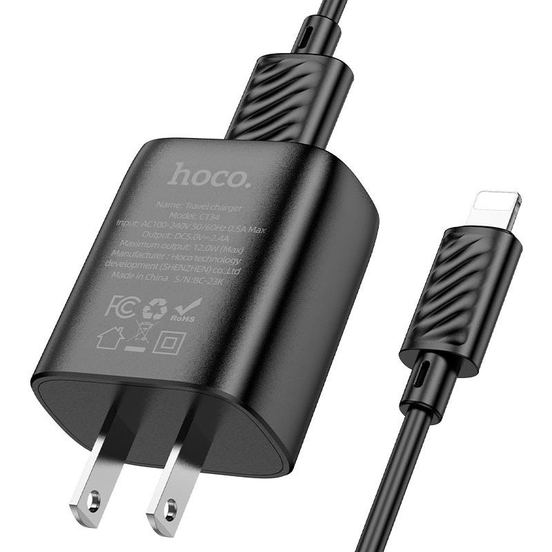C134 SOLID SINGLE-PORT CHARGER SET (iP)