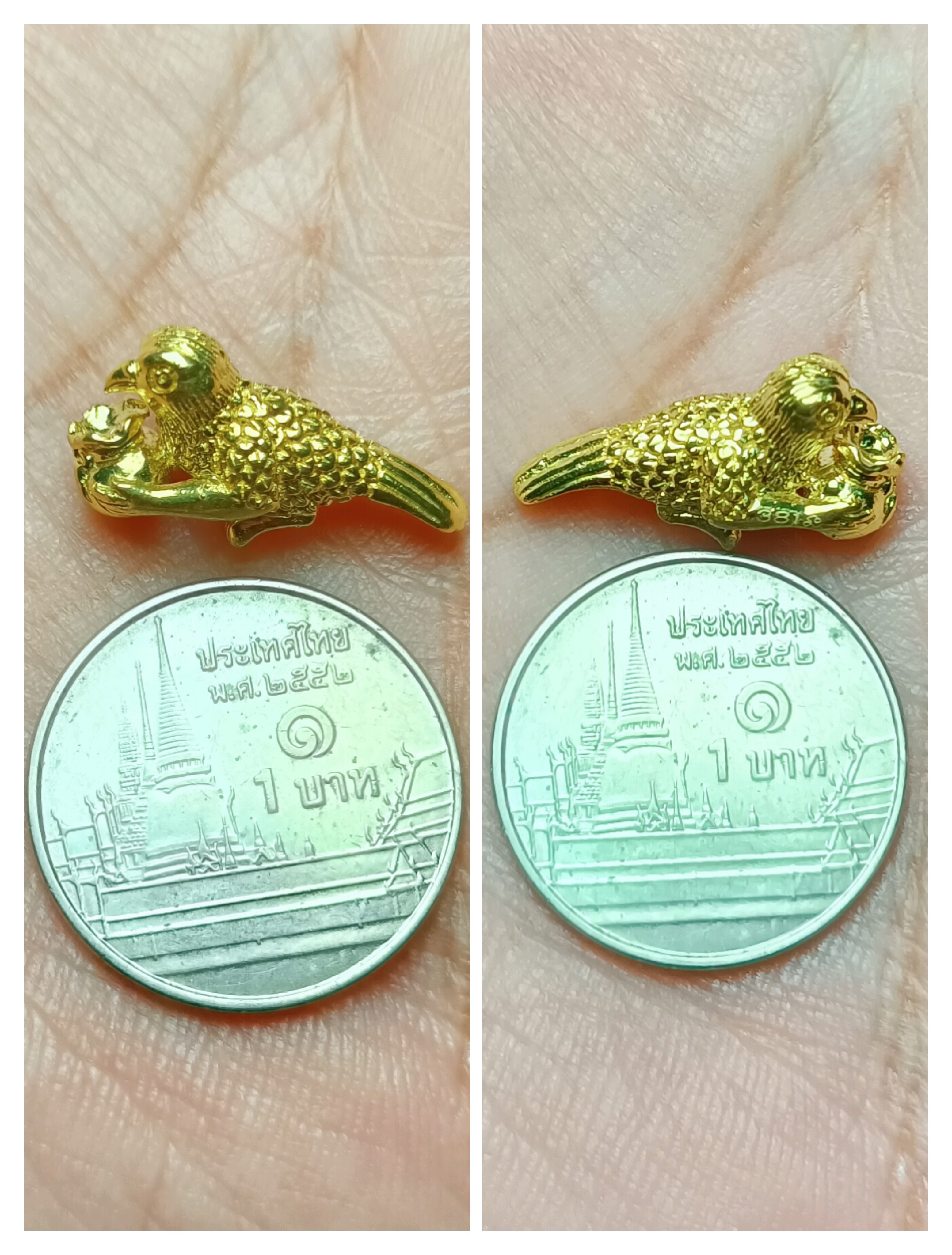 สาริกาปากพระร่วง เนื้อทองเทวา หลวงปู่ครูบาเป็ง (คำเป็ง) อาศรมสุขาวดี จ.กำแพงเพชร