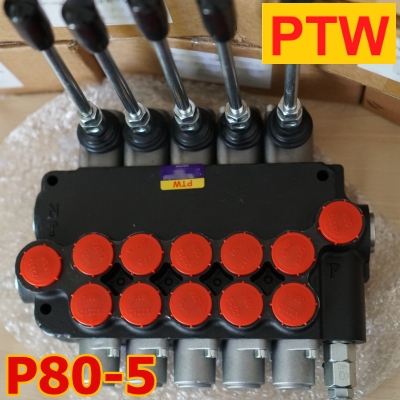 ไฮโดรลิคคอนโทรนวาวร์(6หุน) PTW P80-5 (5แกน)(80L.)(3,000-4,600PSI)