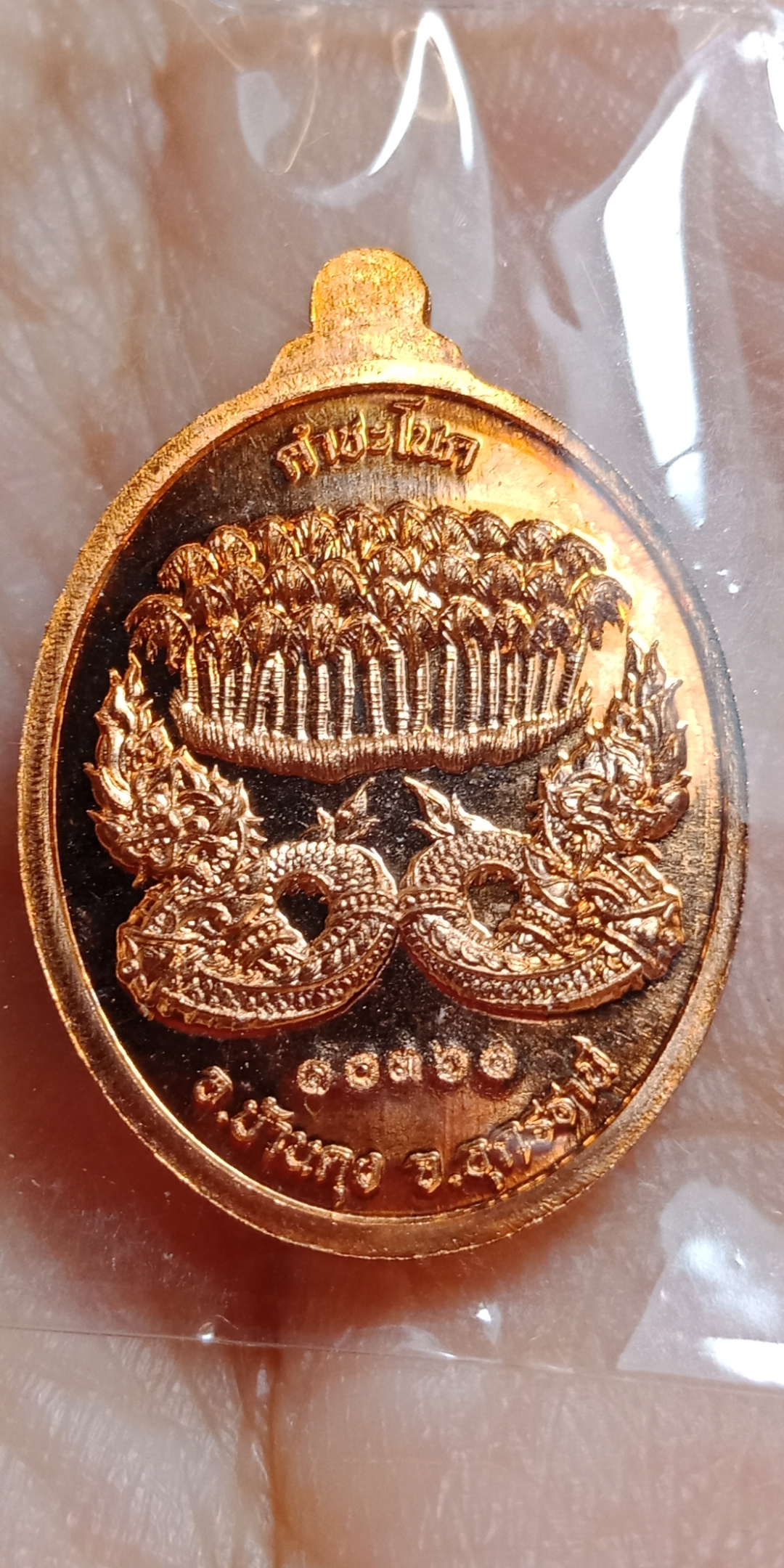 เหรียญเม็ดแตงรวยทันใจ เจ้าปู่ศรีสุทโธนาคราช คำชะโนด เนื้อทองแดง
