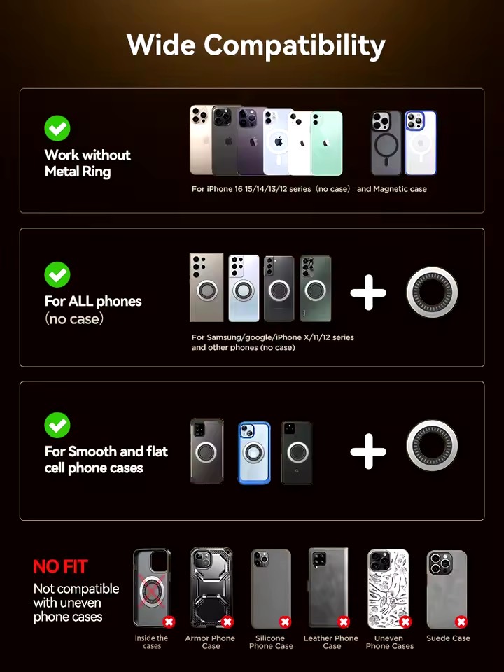 JR-ZS505 FOLDABLE MAGNETIC CAR PHONE HOLDER