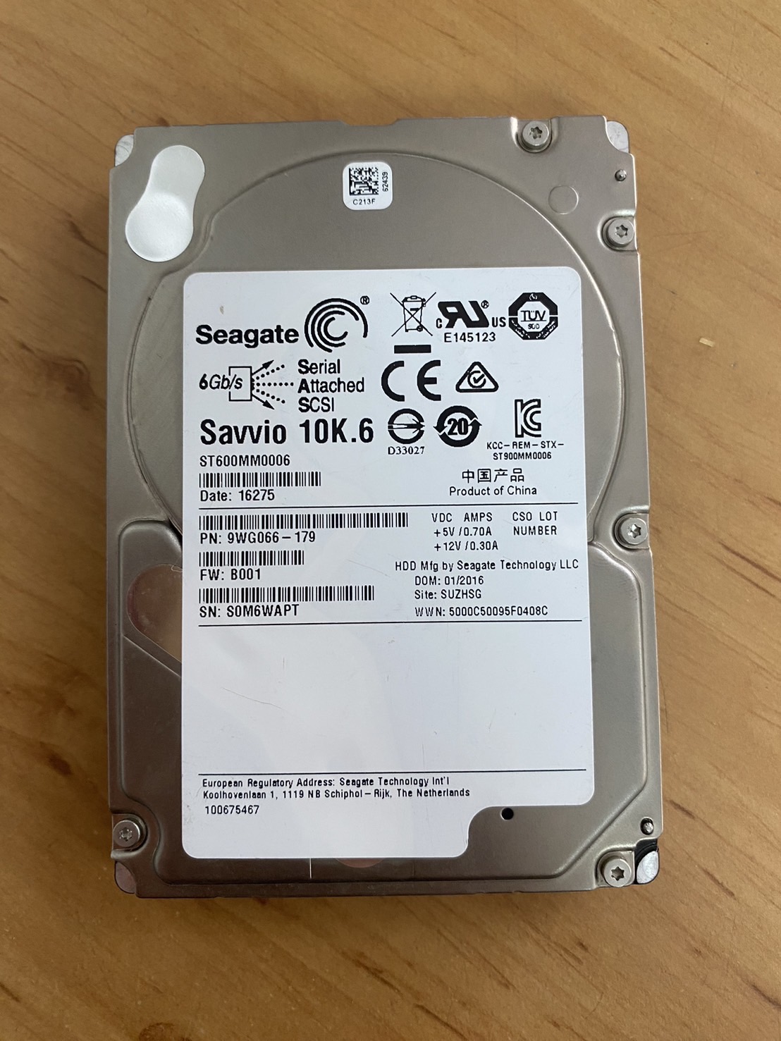 Seagate Savvio 600GB 10K 6G SAS 2.5" HDD Hard Drive // ST600MM0006 / 90WG066-179 (Used) // สินค้ารับประกัน โดย บริษัท อะไหล่เซิร์ฟเวอร์ จำกัด