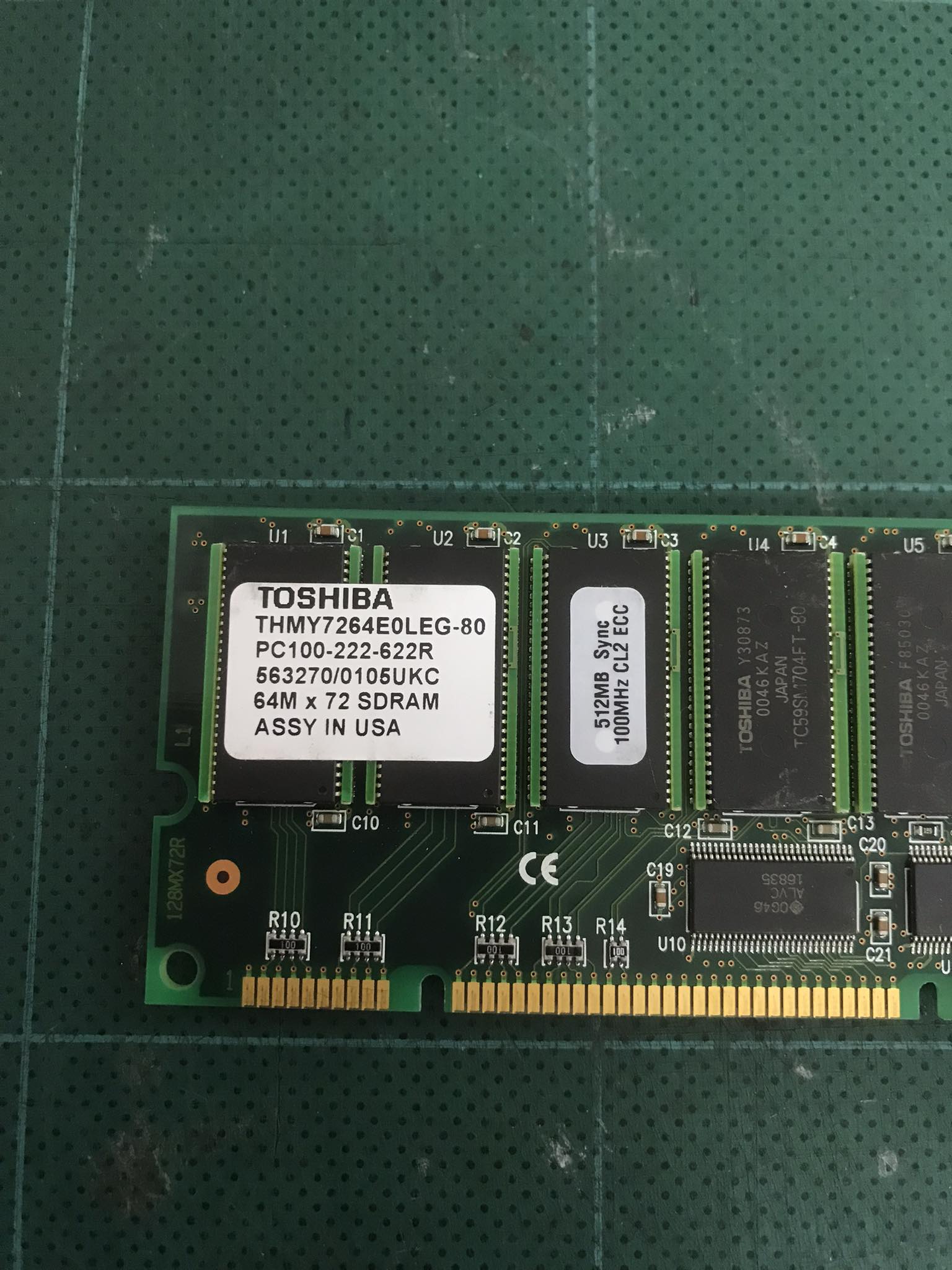 Compaq 512MB PC100 SDRAM DIMM CL3 DS ECC Server Memory 168-pin / 110959-031 / THMY7264E0LEG-80 // (USED) สินค้ารับประกัน โดย บริษัท อะไหล่เซิร์ฟเวอร์ จำกัด