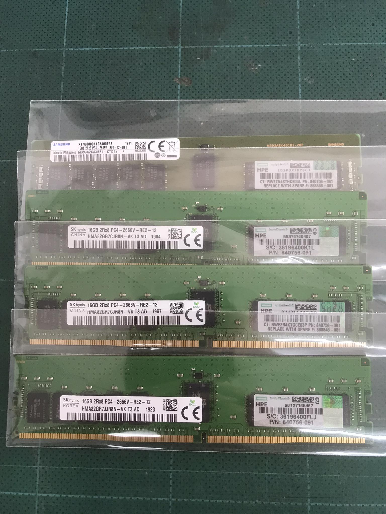 HP 16GB (2RX8) PC4-2666V - R Memory RAM // 868846-001 / 840756-091 (Used) // สินค้ารับประกัน โดย บริษัท อะไหล่เซิร์ฟเวอร์ จำกัด
