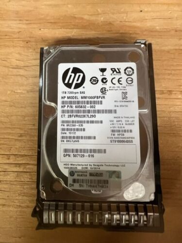 (New inbox ) HP 1TB 7.2K SAS 6G 2.5" SFF SC MDL G8 Hard Drive W/ Caddy // 652749-B21, Tray 653954-001, 605832-002, ST91000640SS // สินค้ารับประกัน โดย บริษัท อะไหล่เซิร์ฟเวอร์ จำกัด