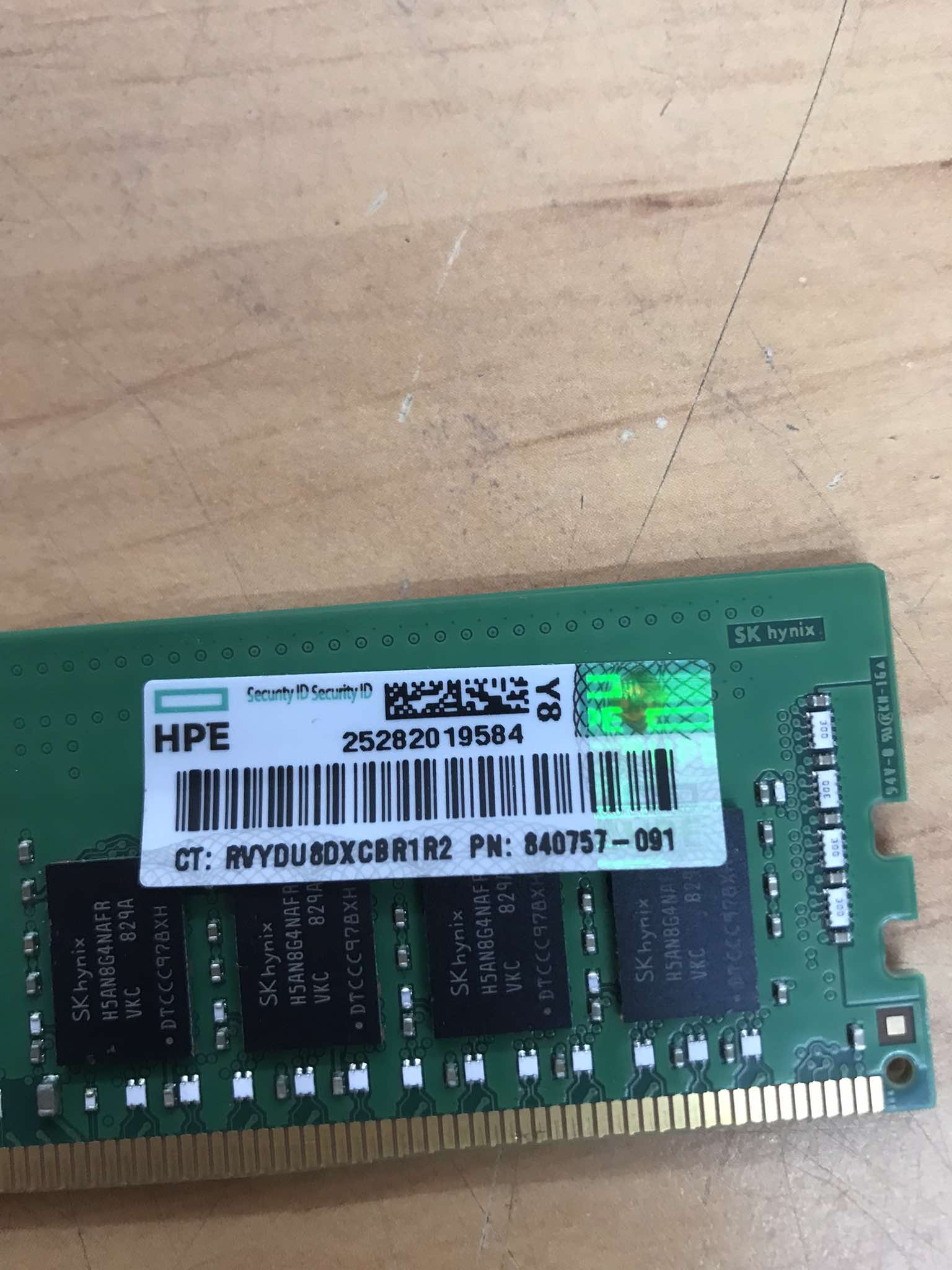 HP 16GB 1Rx4 PC4-2666V RDIMM Server Memory RAM // 840757-091 (Used) // สินค้ารับประกัน โดย บริษัท อะไหล่เซิร์ฟเวอร์ จำกัด