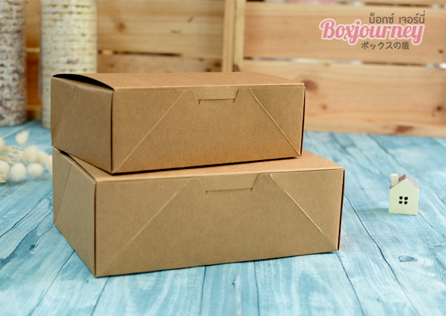 กล่อง POP UP ขนาด 13.7 x 19.7 x 6.7 ซม. กระดาษคราฟ ไซส์ L