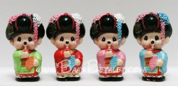 โมเดลลิงน้อยมอนจิจิจิ๋ว 7 ตัว (Monchhichi)