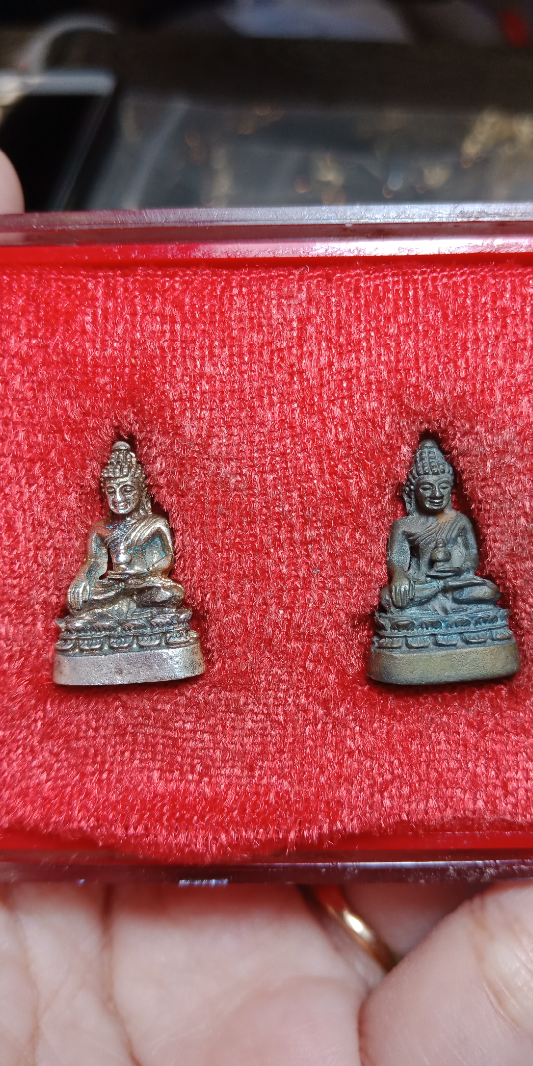 พระชัยคู่เนื้อเงิน+นวะ(รุ่นมหาลาภ)หลวงพ่อพุธ ฐานิโย วัดป่าสาลวัน จ.นครราชสีมา ครบ๗๔ ปี ๒๕๓๘