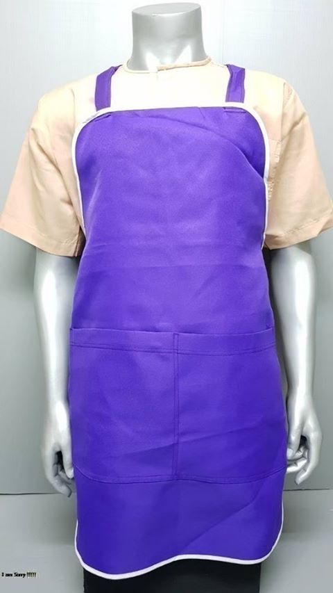 ผ้ากันเปื้อน เสื้อกันเปื้อน เอี้ยมผูกเอว ปรับขนาดได้ มีหลายสีพร้อมส่ง