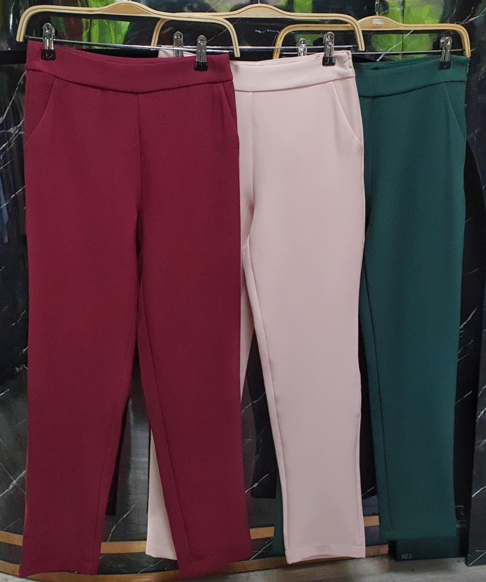NO.2349-2N กางเกงผู้หญิงขายาวกระบอกเล็ก (เฉพาะกางเกง) S-6XL