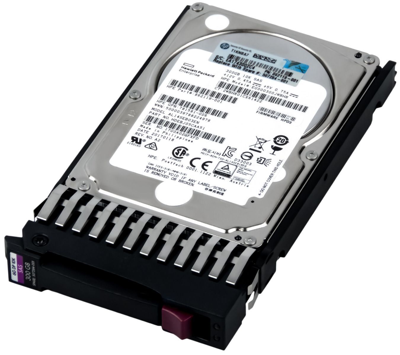 HPE 300GB 10K 12G SFF 2.5" SAS DP Hard Drive // HDD 862119-001 / GPN 781581-006 / EG000300JWBHR / AL14SEB03EN (Used) // สินค้ารับประกัน โดย บริษัท อะไหล่เซิร์ฟเวอร์ จำกัด