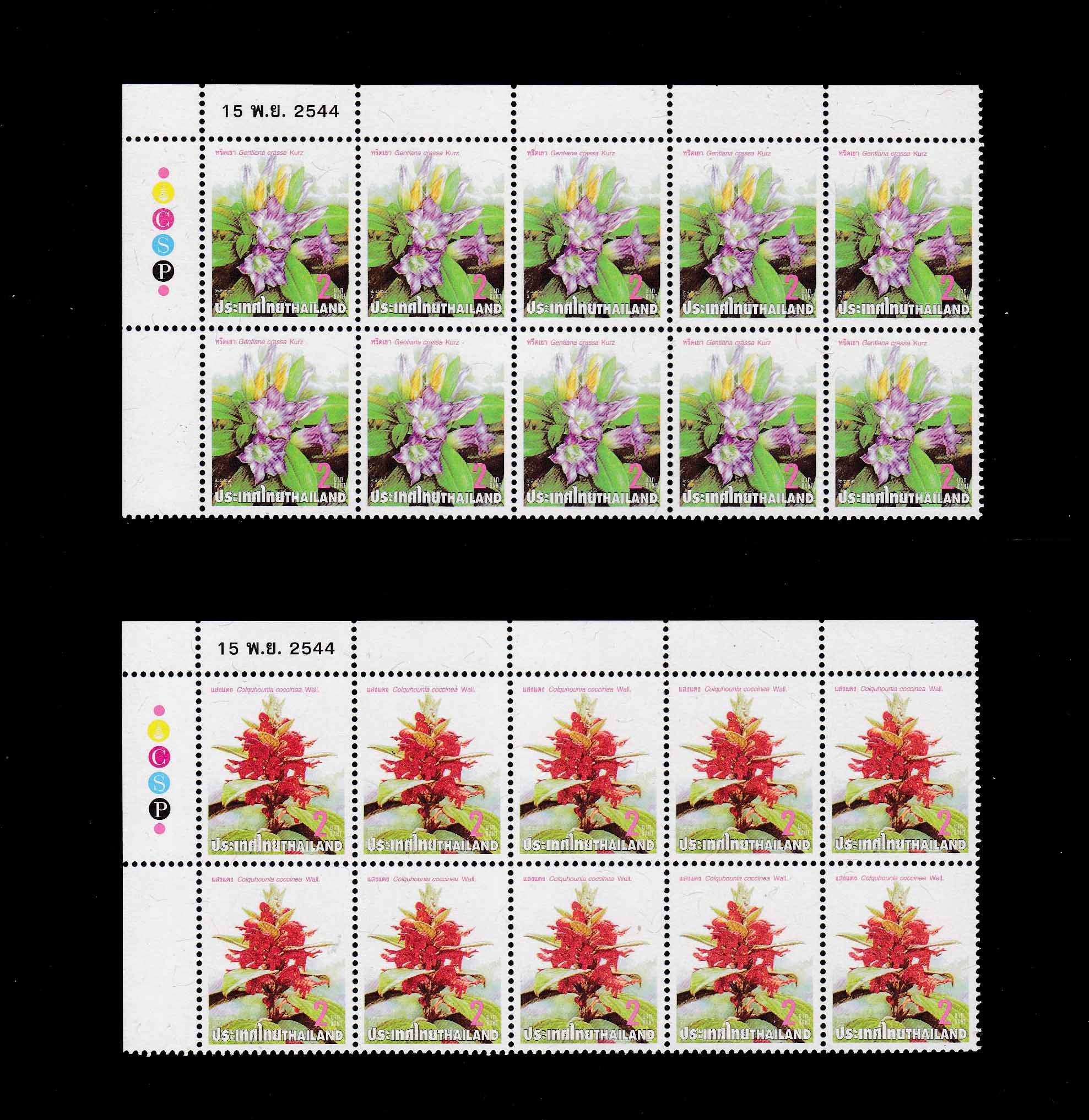 บล็อค 10 (มุมวันที่) แสตมป์ปีใหม่ 2545 (ชุด14)