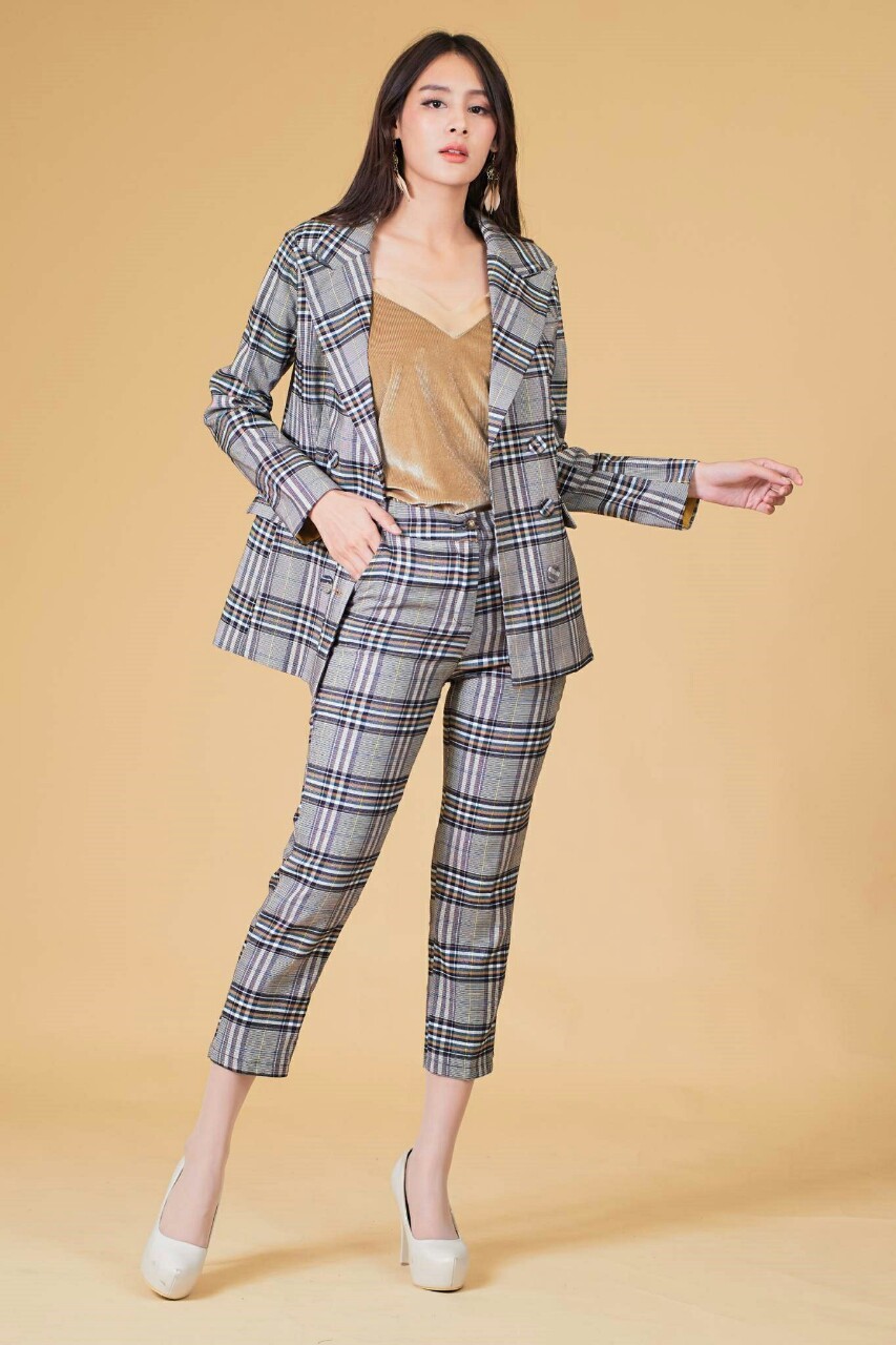 กางเกงลายสก็อต กางเกงทำงาน #8013 Pant (S-XXL)