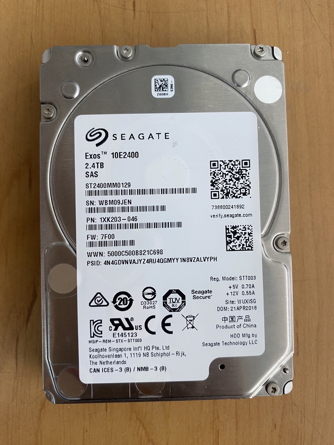 Seagate 2.4TB 10K 12G SAS 2.5" 256MB 512e HDD // ST2400MM0129 / 1XK203-046 (Used) // สินค้ารับประกัน โดย บริษัท อะไหล่เซิร์ฟเวอร์ จำกัด