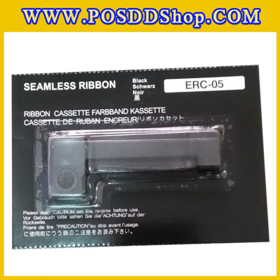 ผ้าหมึกERC-05 ของแท้ สำหรับเครื่องพิมพ์ใบเสร็จกระดาษขนาด44x33mm. เครื่องพิมพ์สลิปแบบหัวเข็ม