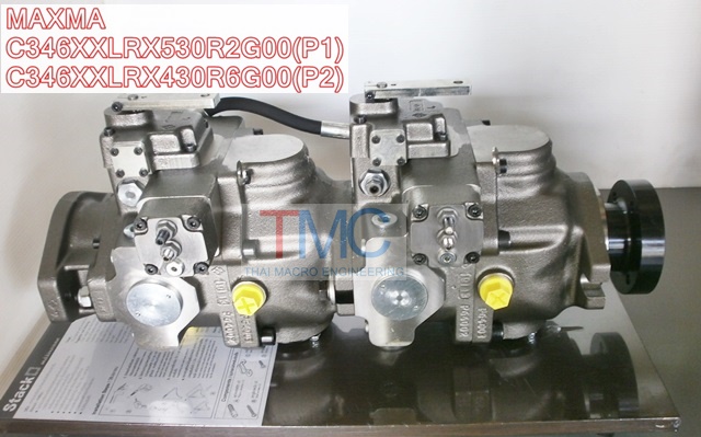 ปั้มนิ้วไฮโดรลิค(2ตอน)สำหรับรถคีบอ้อยแบบBELL(3ล้อ)MAXMA-C346XXLRX530R2G00(P1),C346XXLRX430R6G00(P2)