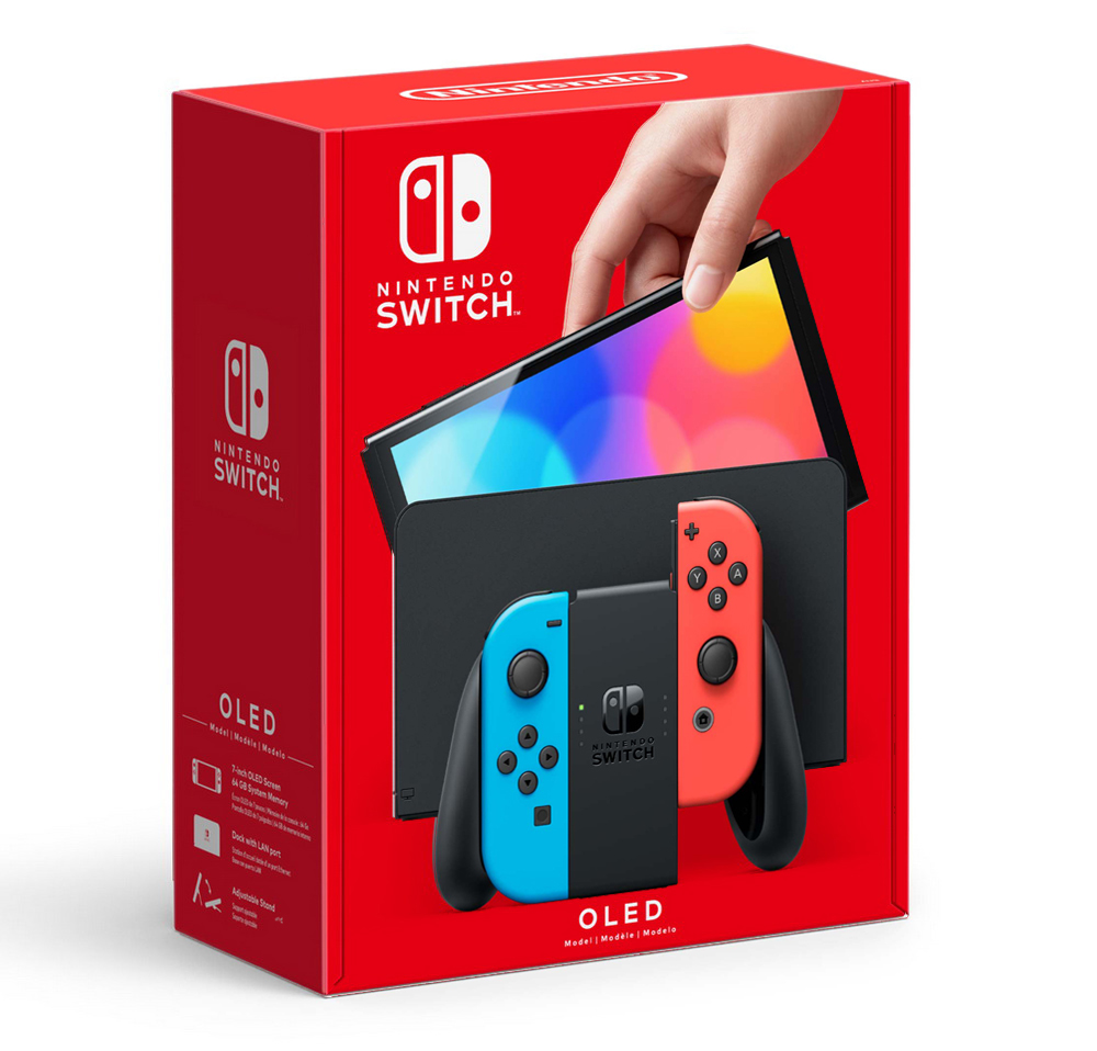 Nintendo Switch (OLED model) Neon Red Neon Blue set (ประกันศูนย์ไทย)
