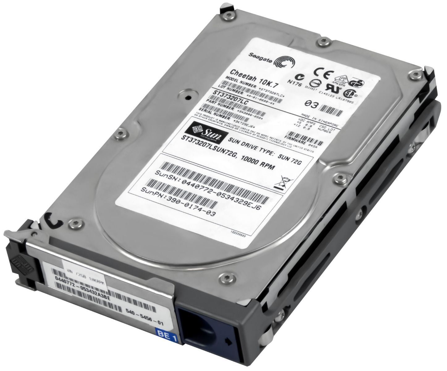SUN / Seagate 73GB 10K SCSI U320 3.5'' Pouces SUN // 390-0174-03 0440772 ST373207LSUN72G // ST373207LC // TRAY 540-5455-01 FIRMARE 045A (Used) // สินค้ารับประกัน โดย บริษัท อะไหล่เซิร์ฟเวอร์ จำกัด