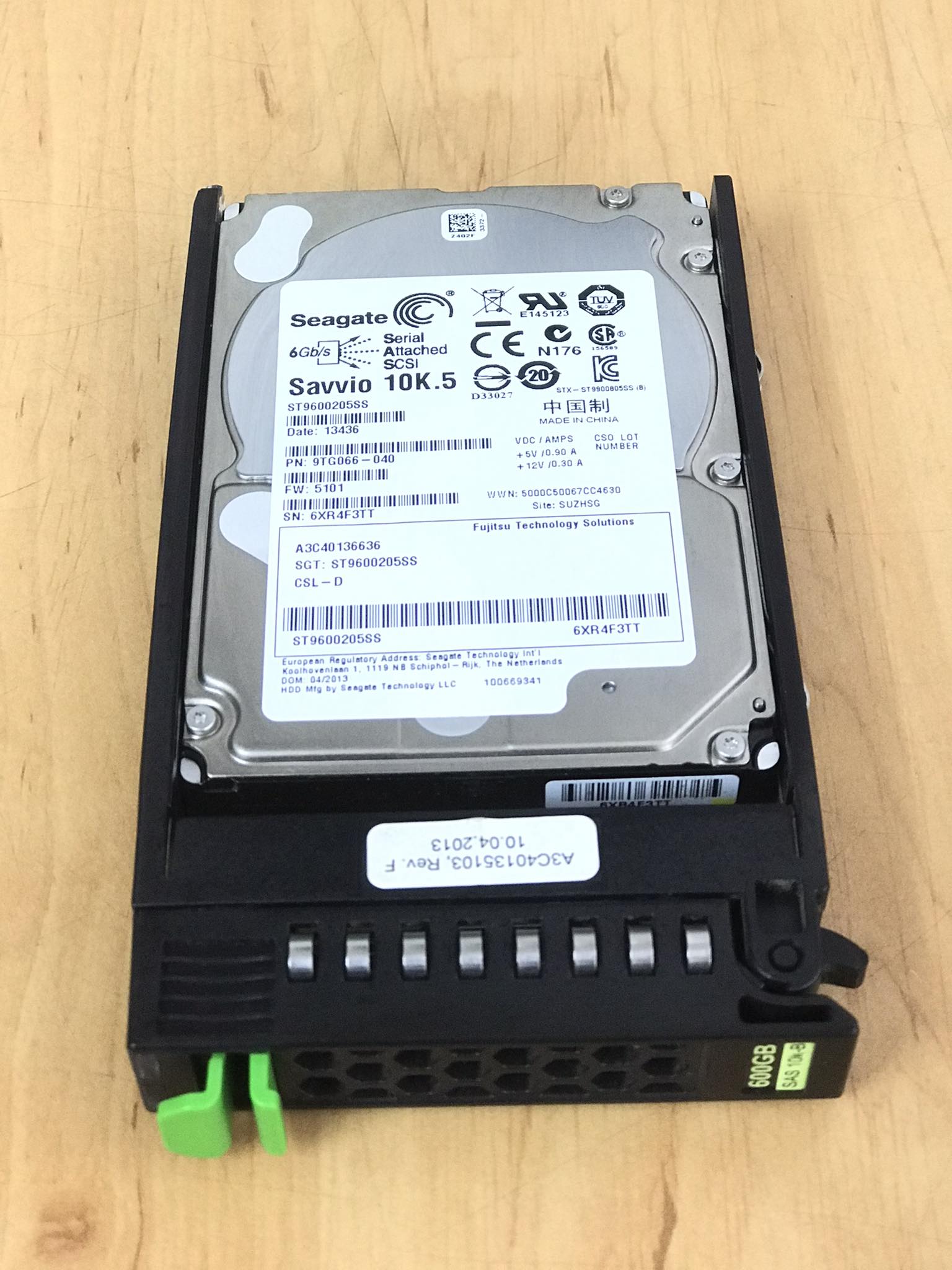 Fujitsu 600GB 10K 6G SAS 2.5" SFF Hard Drive // A3C40136636 / ST9600205SS / 9TG066-040 (Used) // สินค้ารับประกัน โดย บริษัท อะไหล่เซิร์ฟเวอร์ จำกัด