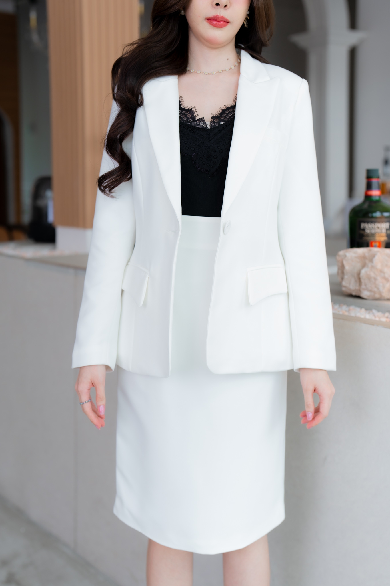 เสื้อสูทผู้หญิงเข้ารูป No.2426 ใส่คู่กับกระโปรง No.2426-1 (S-6XL)