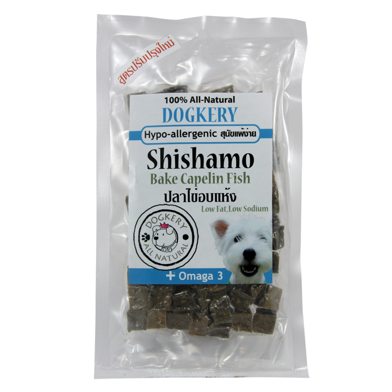 DOGKERY SHISHAMO FISH ปลาไข่อบแห้ง 60 กรัม