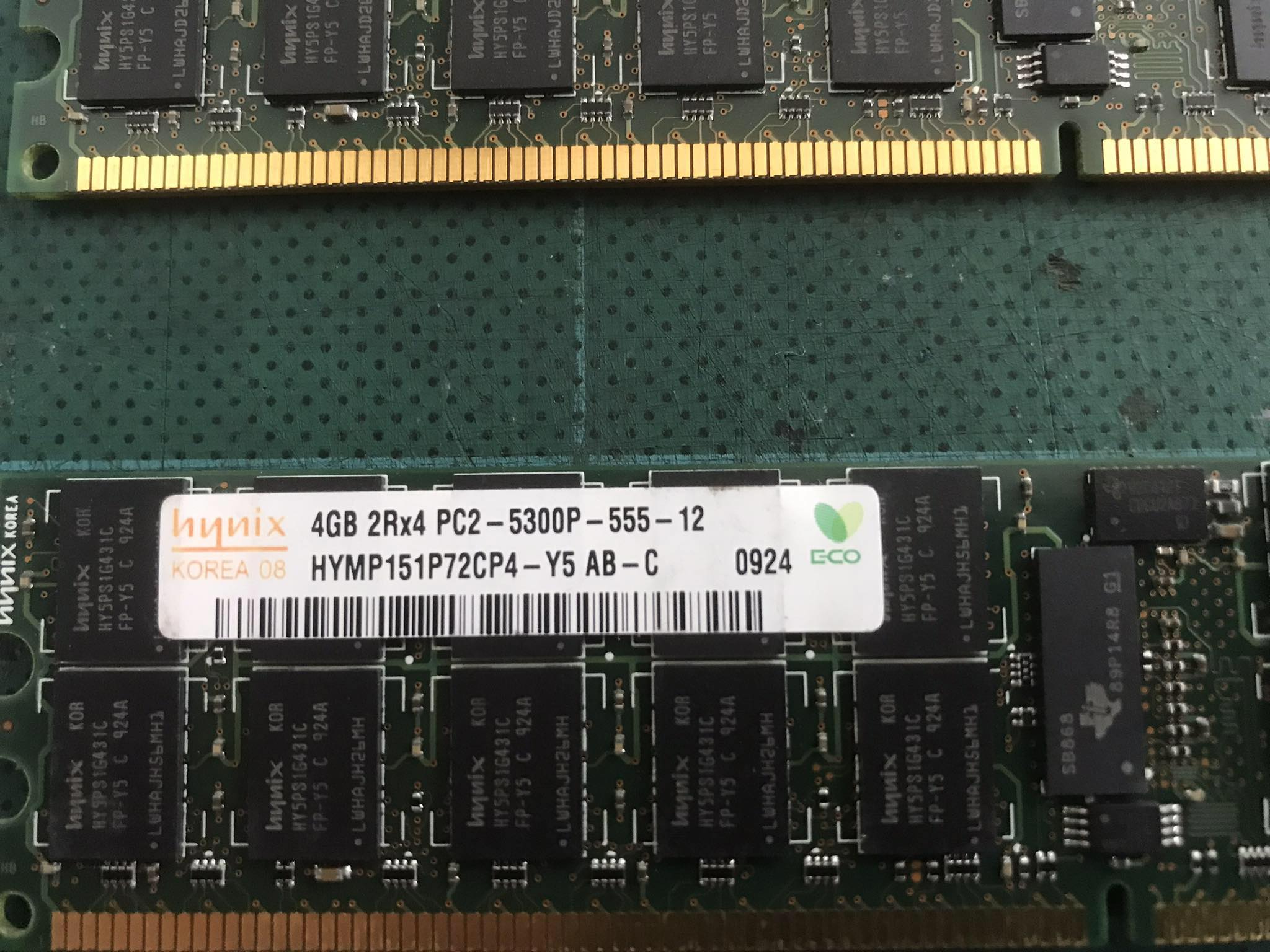 HP 4GB (2Rx4) PC2 5300P DDR2 Memory // 487005-061 / HYMP151P72CP4-Y5 (Used) // สินค้ารับประกัน โดย บริษัท อะไหล่เซิร์ฟเวอร์ จำกัด