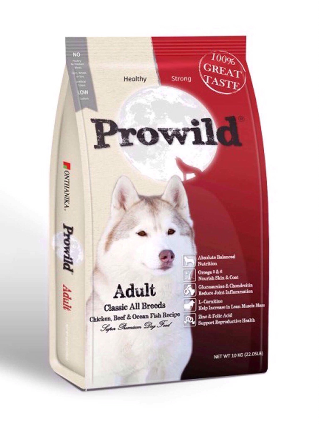 Prowild Classic Adult โปรวายด์ คลาสสิค สำหรับสุนัขโตทุกสายพันธุ์ 10 กก.