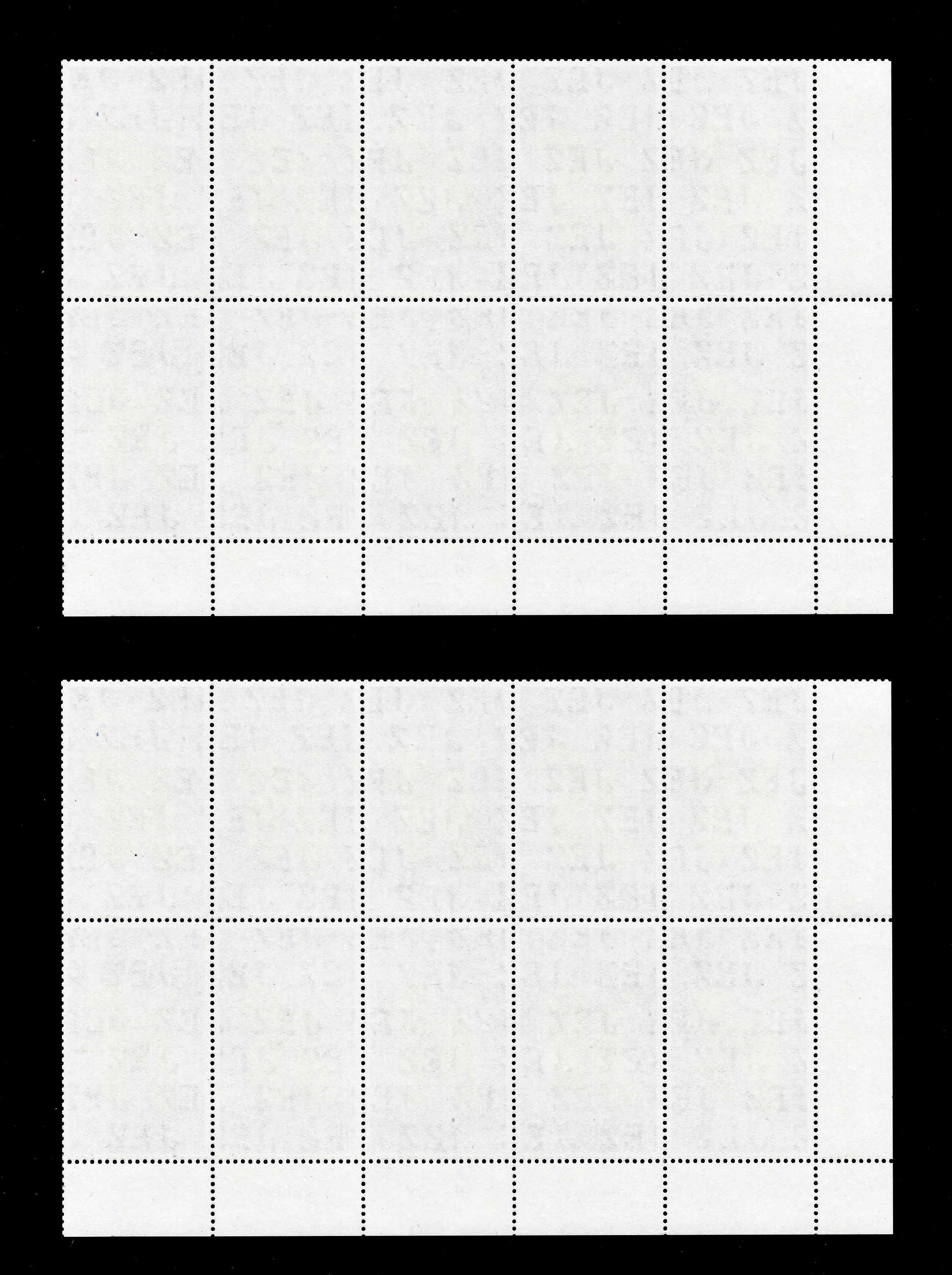 บล็อค 10 แสตมป์ผลไม้ไทย (ชุด4) มุมโรงพิมพ์