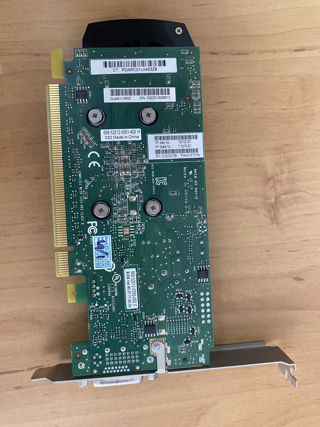 Nvidia HP Quadro K600 1GB GDDR3 Graphics Card // 713379-001 / 700102-001 (Used) // สินค้ารับประกัน โดย บริษัท อะไหล่เซิร์ฟเวอร์ จำกัด