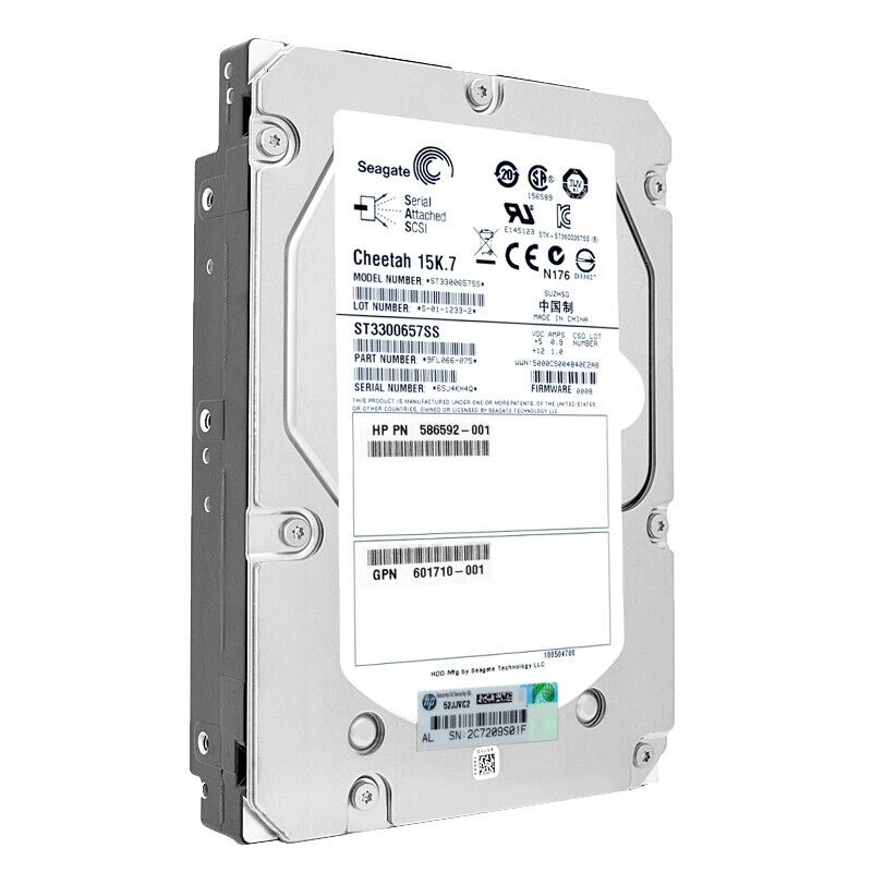 HP / SEAGATE Hard Drive 300Gb 15000Rpm SAS 3.5'' Inch // HDD 586592-001 / GPN 601710-001 / ST3300657SS (Used) // สินค้ารับประกัน โดย บริษัท อะไหล่เซิร์ฟเวอร์ จำกัด