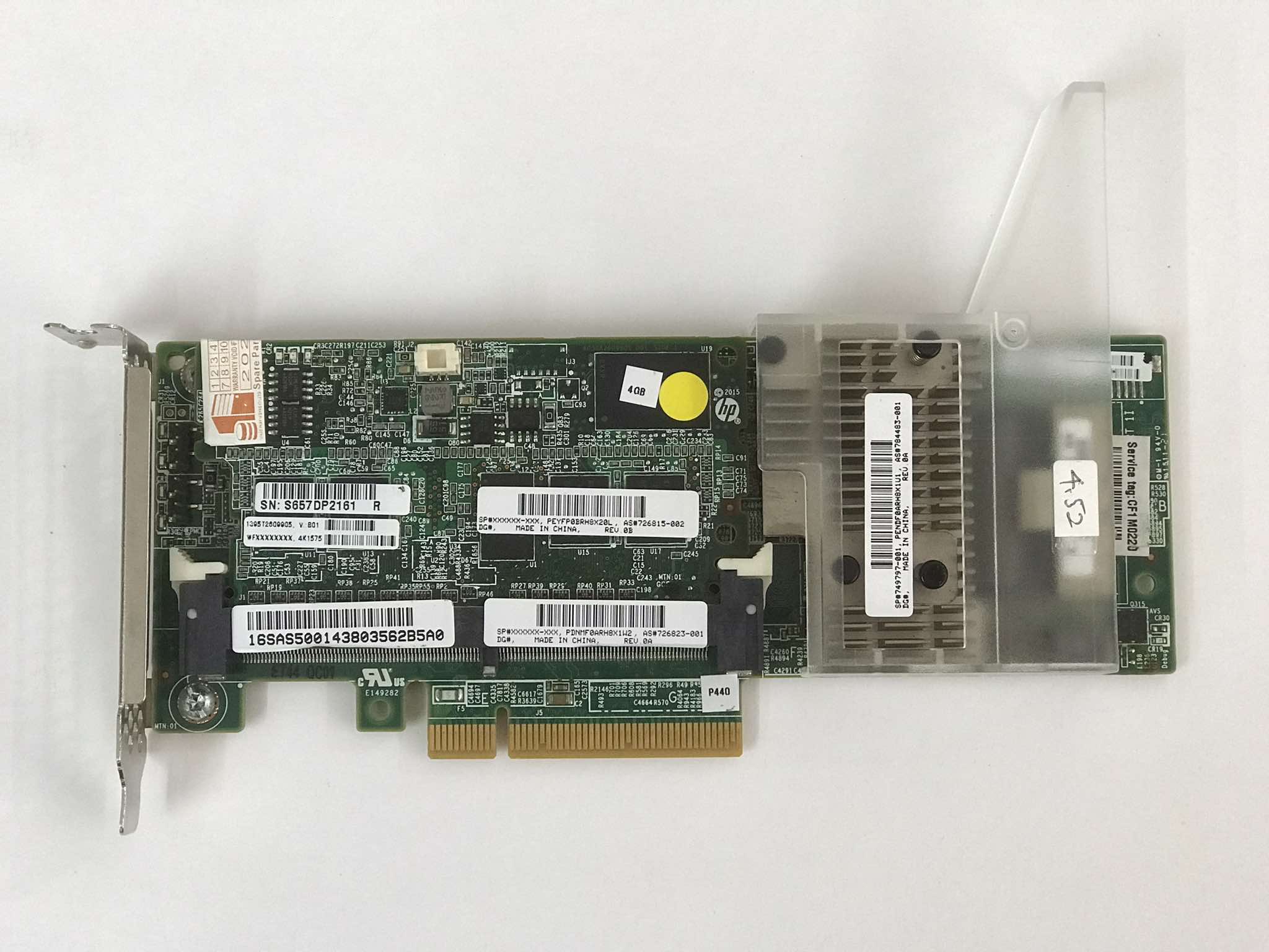 HP Smart Array P440 12Gb/s 4GB FBWC PCIe X8 SAS RAID Controller // 726823-001, 726815-002, 784483-001 (Used) // สินค้ารับประกัน โดย บริษัท อะไหล่เซิร์ฟเวอร์ จำกัด