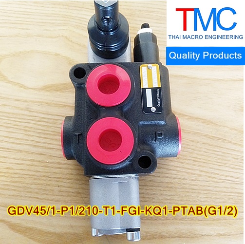 ไฮโดรลิกคอนโทรนวาวล์1แกน4หุนไม่มีcarry over(45-55L)(4,500Psi/310Bar)Quality Products GDV45/1-P1/210-T1-FGI- KQ1-PTAB(G1/2)