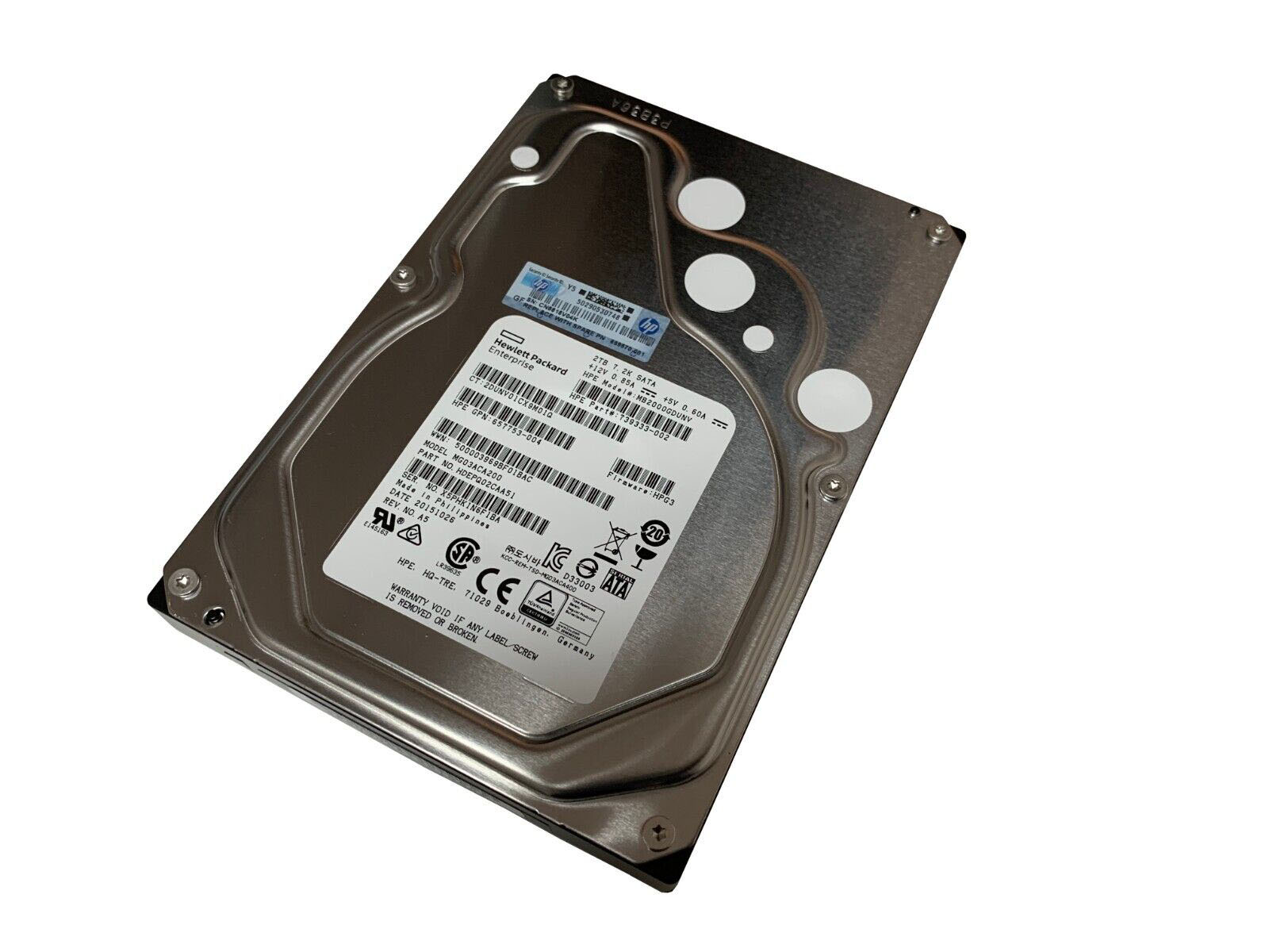 HP 2TB 7.2K 3.5" 6G SATA NON HOT PLUG HDD 659570-001 739333-002 657753-004 MG03ACA200