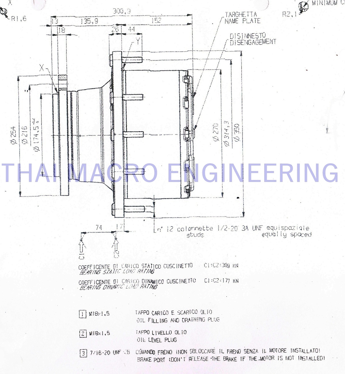 ดุมล้อรถคีบอ้อย3ล้อจากอิตาลี