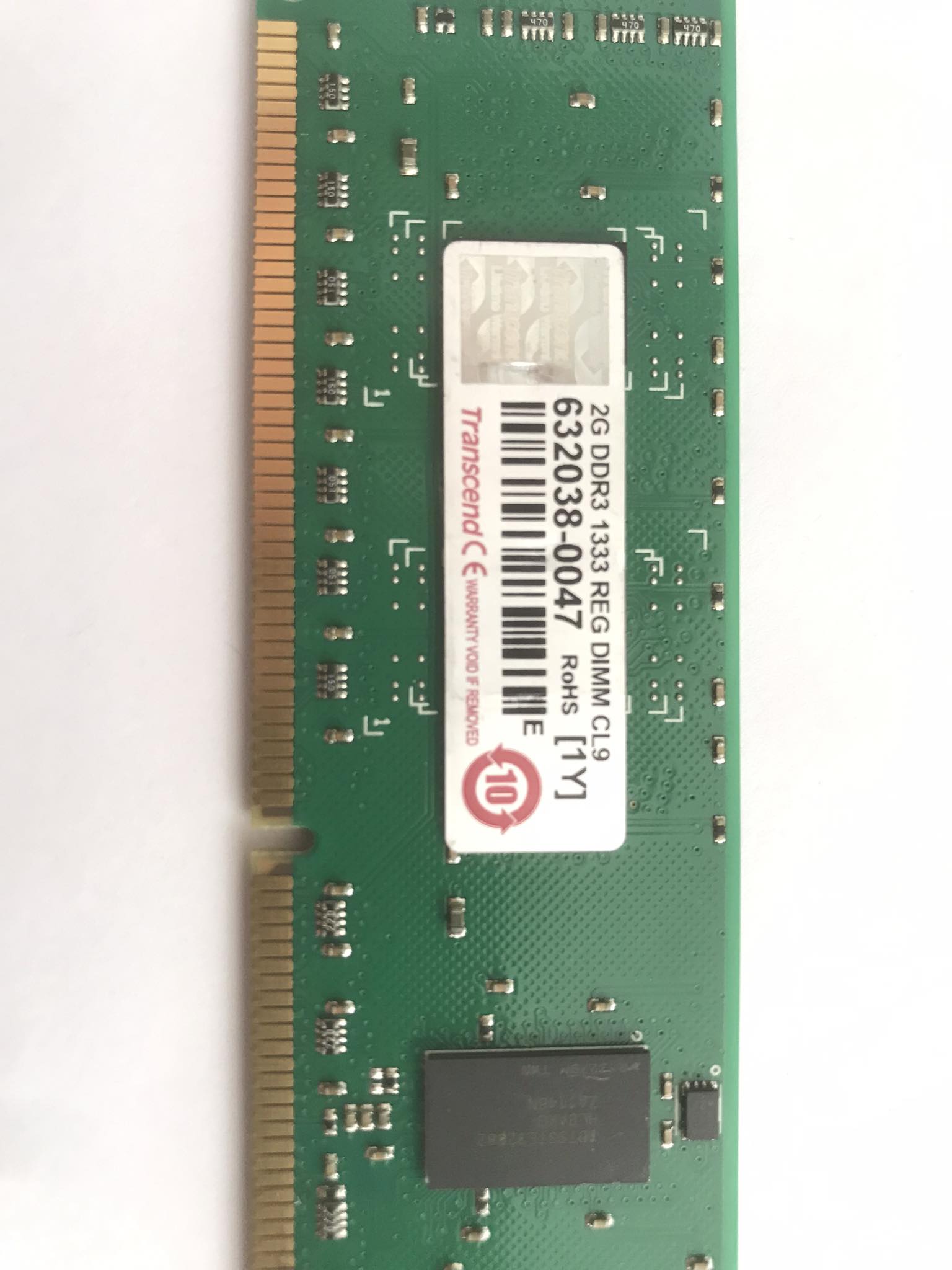 Transcend 2GB 1Rx8 DDR3 1333 REG Ram (Used) // สินค้ารับประกัน โดย บริษัท อะไหล่เซิร์ฟเวอร์ จำกัด