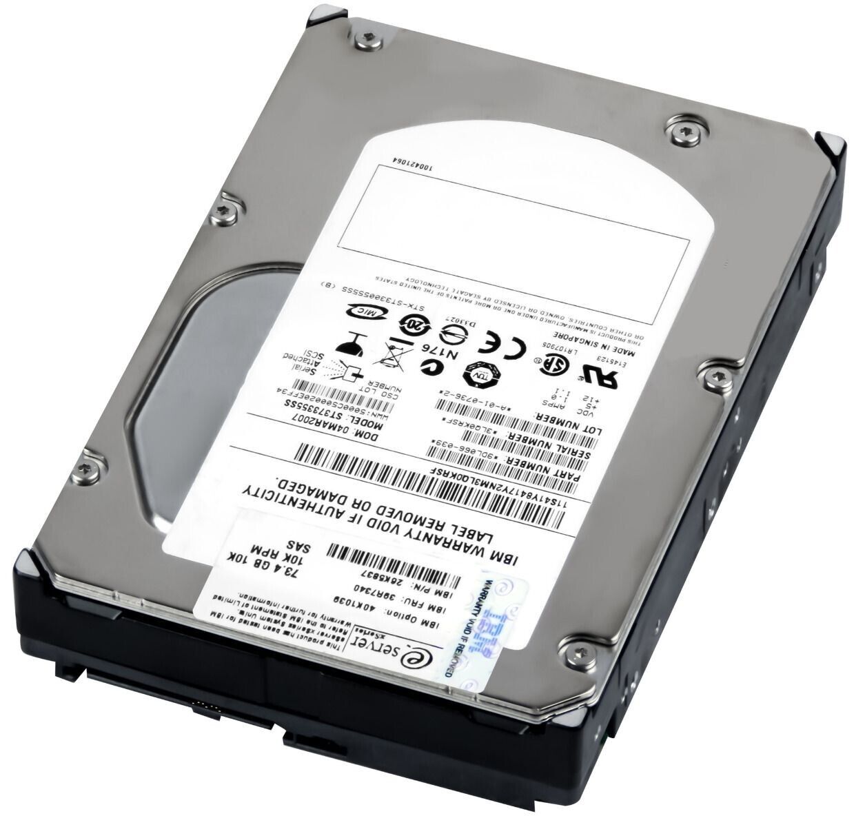 IBM 73GB 10000U/Min 16MB Cache SAS 3.5 " Inch Hard Drive // 39R7340 / 26K5837 / 40K1039 (Used) // สินค้ารับประกัน โดย บริษัท อะไหล่เซิร์ฟเวอร์ จำกัด