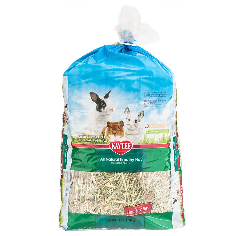 Kaytee Timothy hay 96 Oz. (2.72 kg) หญ้าทิโมธีสำหรับกระต่าย, แกสบี้, และสัตว์ขนาดเล็กอื่นๆ ขนาด 2.72 กก.