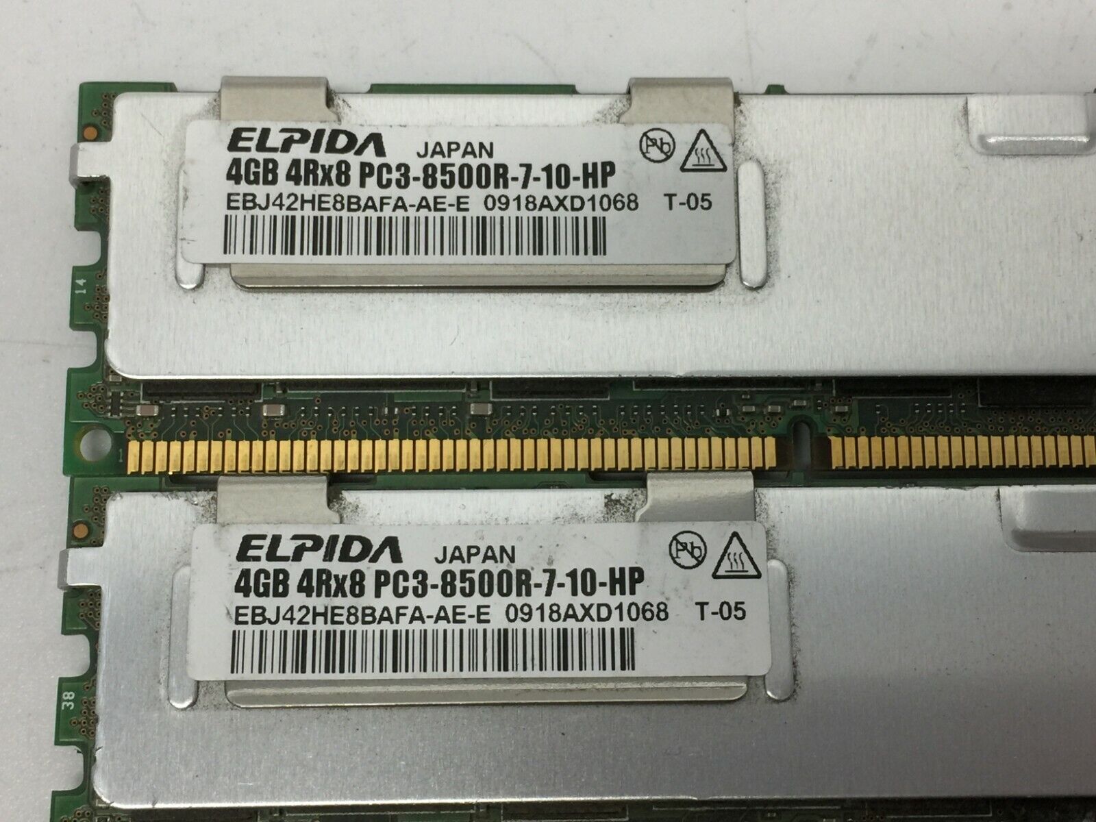 Elpida 4GB (4Rx4) PC3-8500R DDR3 ECC Registered Server Ram // EBJ42HE8BAFA-AE-E (Used) // สินค้ารับประกัน โดย บริษัท อะไหล่เซิร์ฟเวอร์ จำกัด