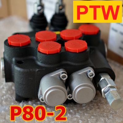 ไฮโดรลิคคอนโทรนวาวร์ (2แกน) PTW P80-2 (ุ6หุน) (80L.)(3,000-4,600PSI)
