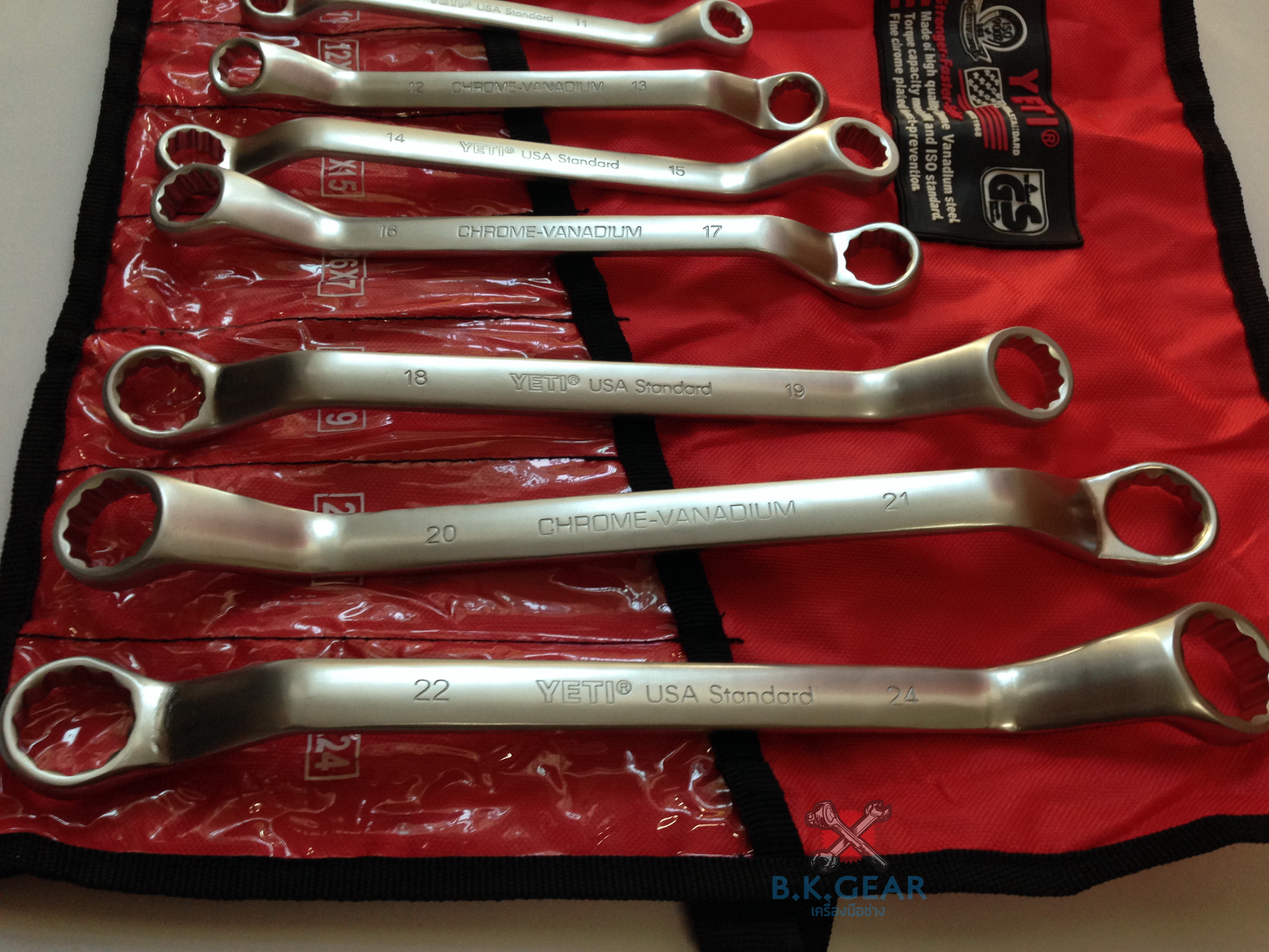 ประแจแหวน 2 ข้าง YETI (เยติ) 8 ตัวชุด ส่งฟรีเก็บเงินปลายทาง