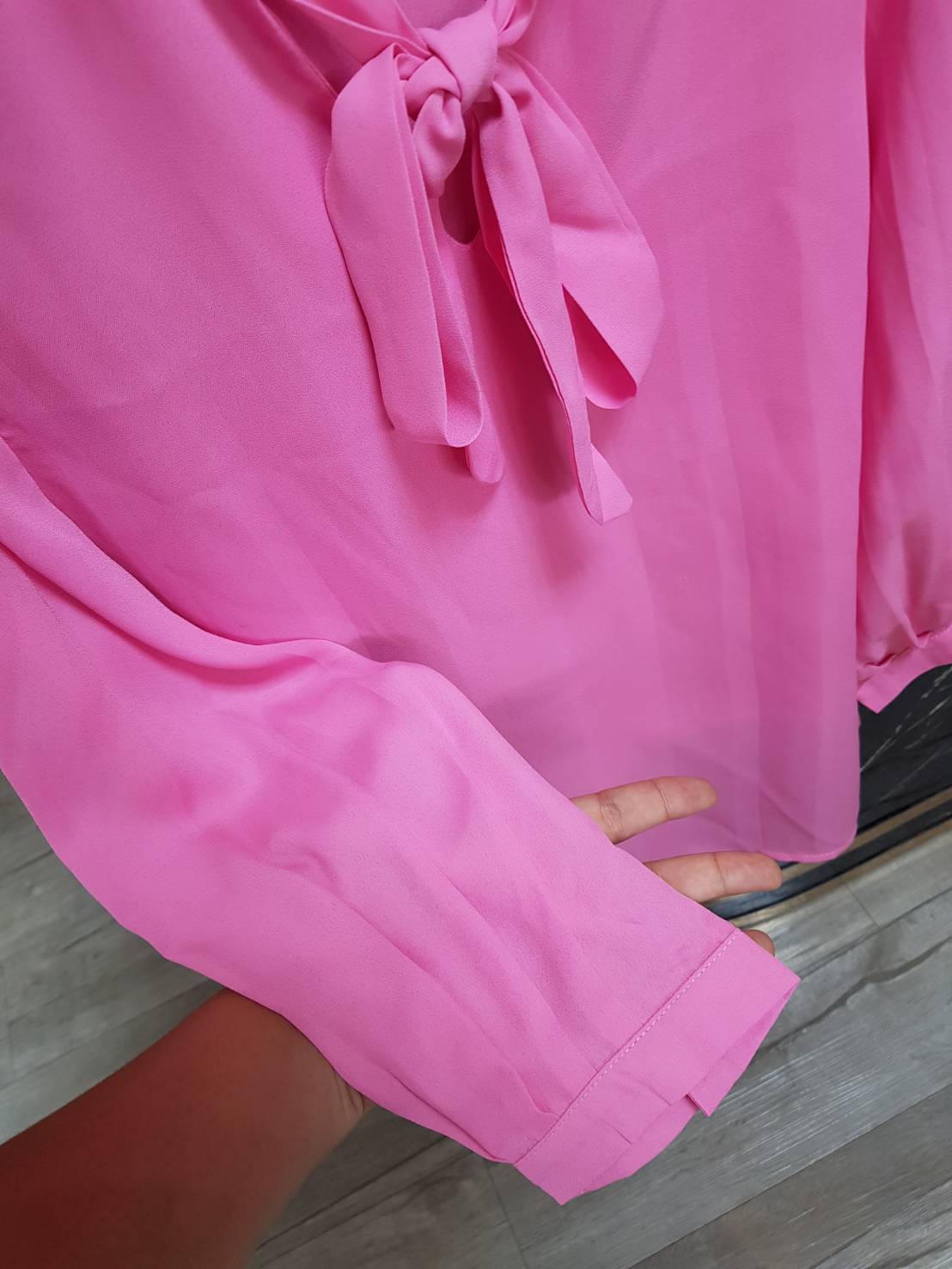 9006 Kim Shirt เบสิค ม่วง/ขาว/ชมพู (FreeSize)