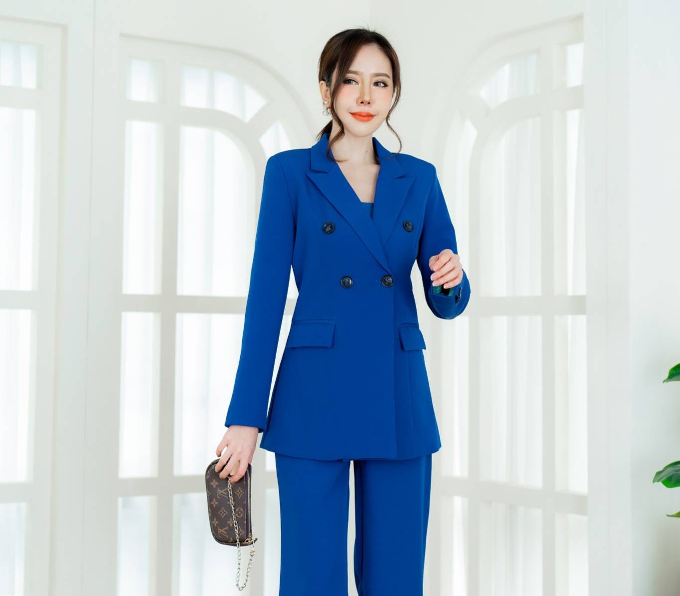 เสื้อสูทตัวยาว ม่วง เทา น้ำเงิน #2259