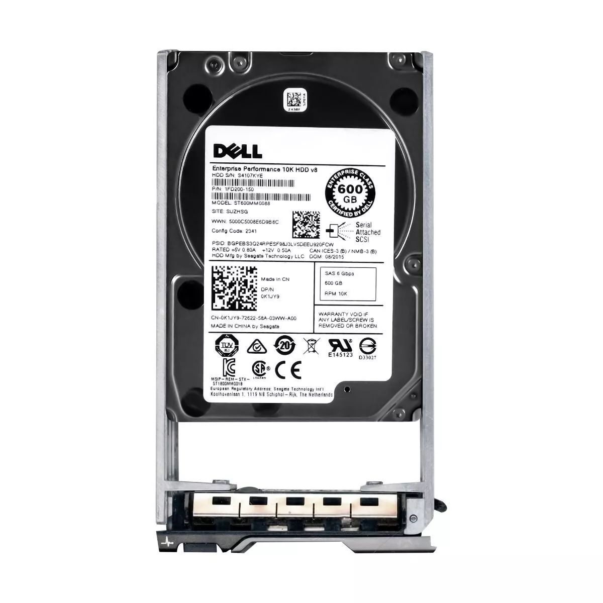 Dell 600Gb 10K SAS 6G 2.5” HDD Hard Drive , 0K1JY9, ST600MM0088, 1FD200-150 (Used) // สินค้ารับประกัน โดย บริษัท อะไหล่เซิร์ฟเวอร์ จำกัด