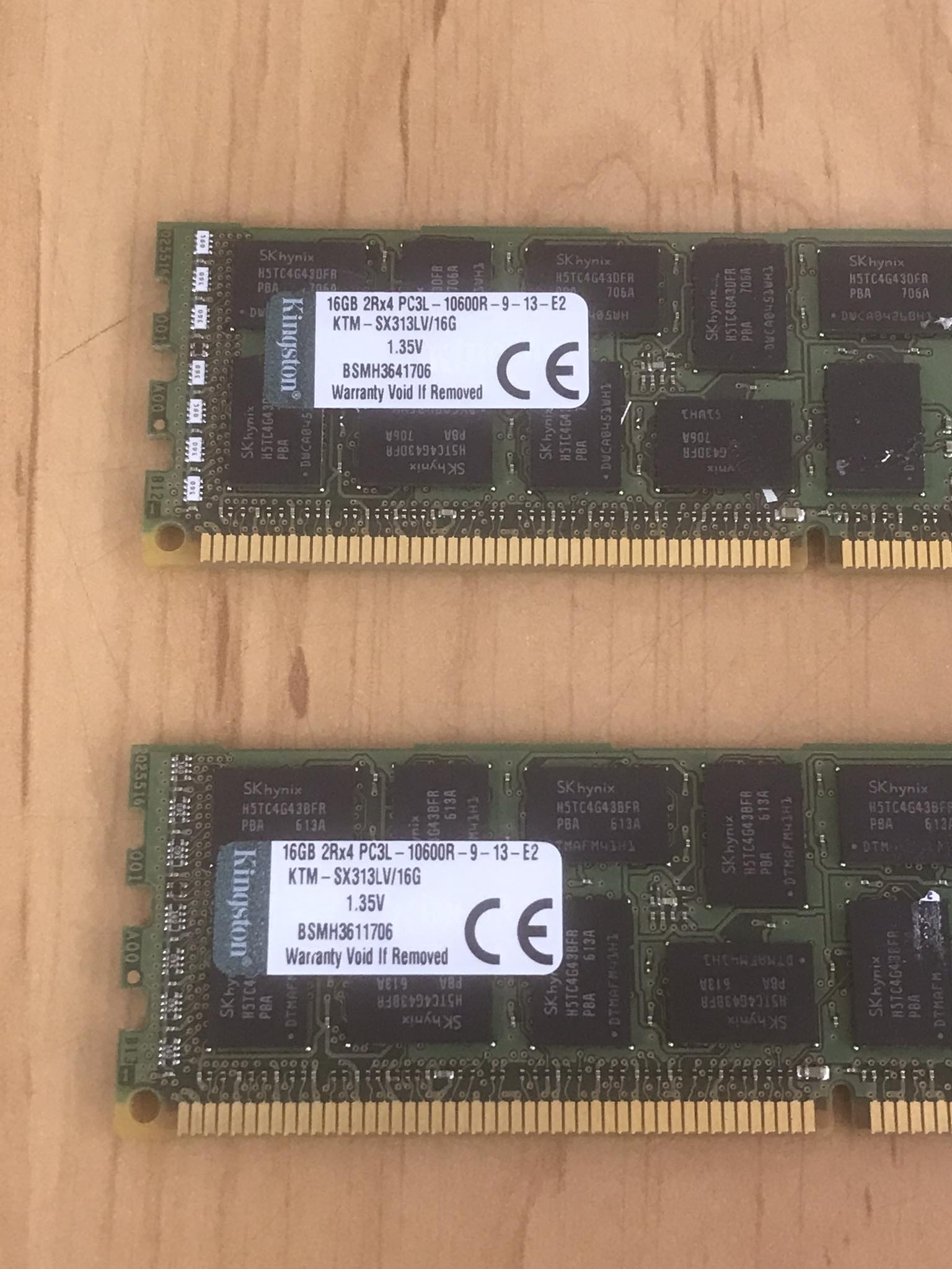 Kingston 16GB 2Rx4 PC3L-10600R-9-13-E2 ECC Registered Server Memory // KTM-SX313LV/16G (Used) // สินค้ารับประกัน โดย บริษัท อะไหล่เซิร์ฟเวอร์ จำกัด